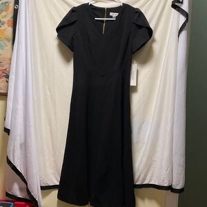Calvin Klein Elegant Black Midi Dress